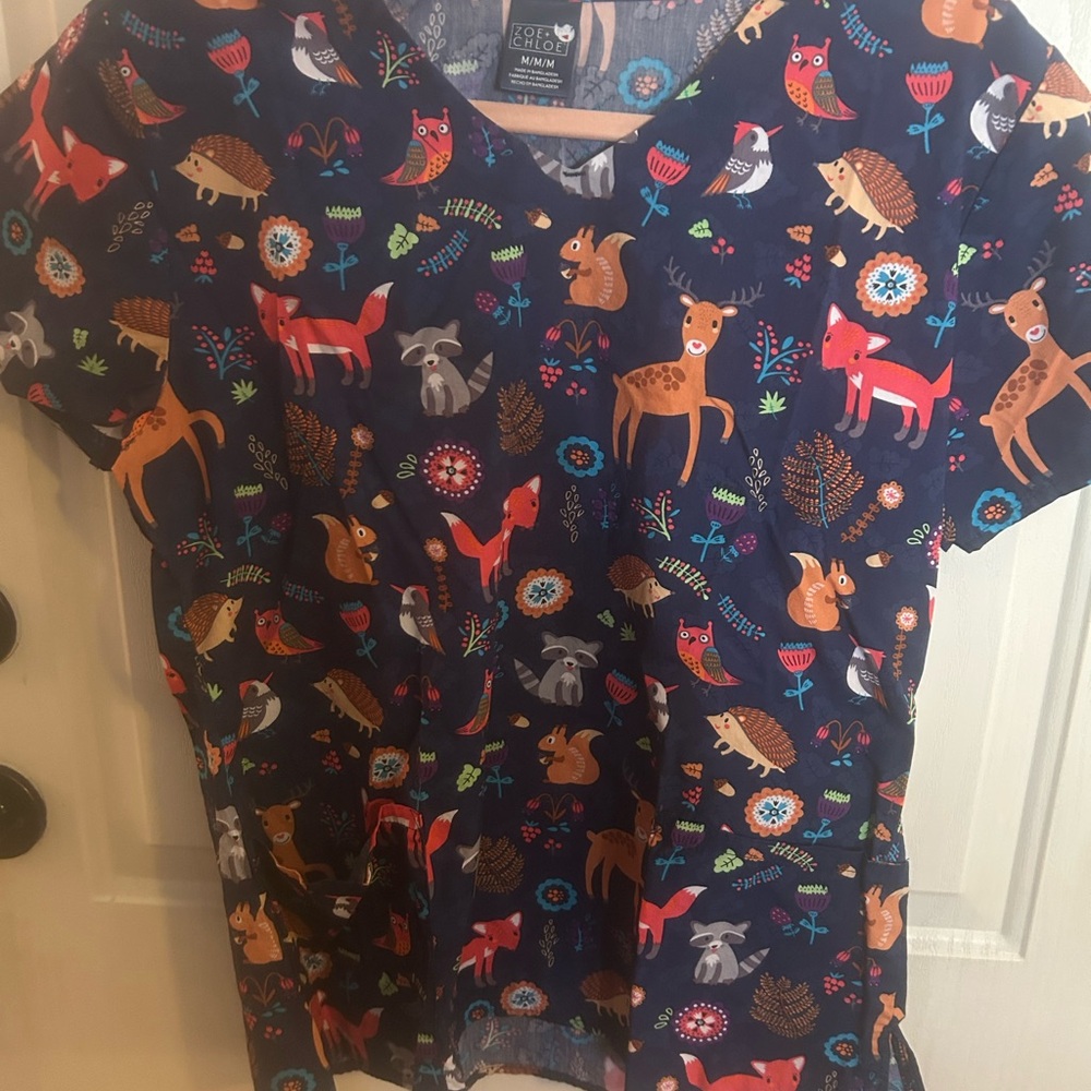 Navy Woodland Animal Short Sleeve Tee - Unbranded